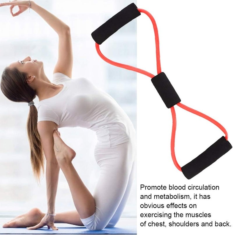 cheekyglo Fitness Pulling Rope,8 Shaped Elastic Fitness Pulling Rope Chest Expander Yoga Body,Suitable for Strength and Also Muscle Training - Image 4