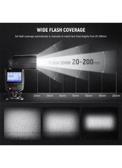 Neewer NEEWER NW700-C TTL Flash Speedlite Compatible with Canon DSLR Cameras, 1/8000s High Speed Sync Speedlight, 1/1-1/256 Output, TCM Function, 230 Full Power Flash, 0.1-2.7s Fast Recycling Flashlight  - Image 5