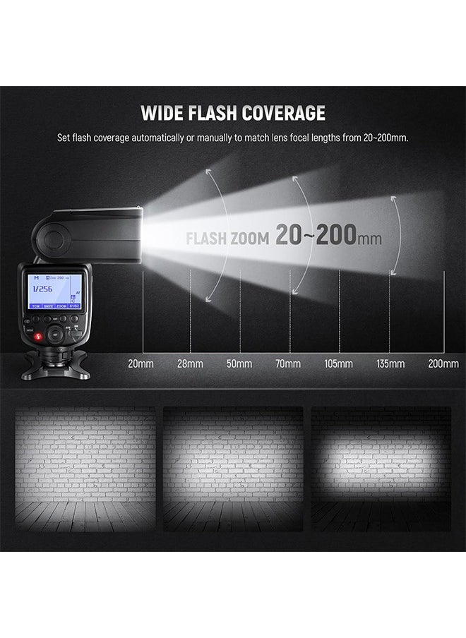 نيوير فلاش NW700-C TTL من NEEWER متوافق مع كاميرات DSLR من Canon، فلاش مزامنة عالي السرعة 1/8000 ثانية، مخرج 1/1-1/256، وظيفة TCM، فلاش بقوة 230 واط، مصباح يدوي سريع التدوير 0.1-2.7 ثانية  - Image 5