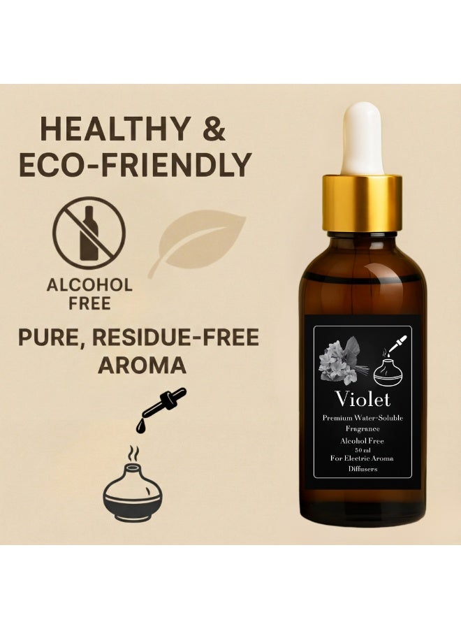 عطر البنفسج المركز - زجاجة إعادة تعبئة 50 مل - للفوّاحات الكهربائية - خالٍ من الكحول - ثبات قوي وآمن صحيًا - Image 4