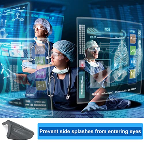 KONEWONG 2 Pairs Safety Glasses Side Shields, Slip on Side Shields, Fits Medium to Large Eyeglasses Frames (Black,Large) - Image 3
