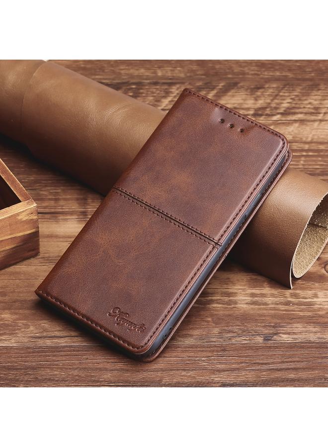 زبون جراب لهاتف iPhone 13 mini مصنوع من الجلد المغناطيسي بتصميم بقرة مع حامل وفتحات للبطاقات - Image 1