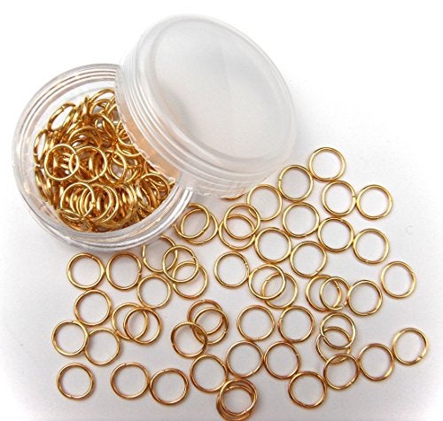 ALL in ONE 2000pcs Open Jump Rings Jewelry Making Gold 4mm
