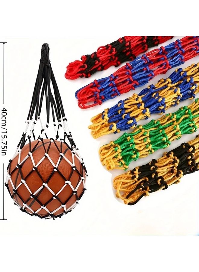 1pc Heavy Duty Nylon Basketball Net Bag Large Capacity Multi Sport Ball Storage - Image 5