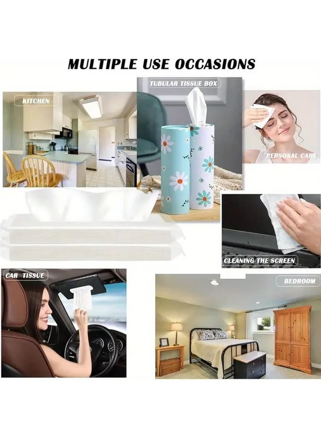 عبوة مناديل الوجه البيضاء 10 عبوات 500 ورقة مناديل وجه يمكن التخلص منها للسفر - Image 5