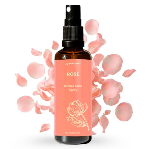 Aromafume Rose Room Linen Pillow Spray by Aromafume 100ml338 fl oz with Pure Rose Essential Oil Aromatherapy Spray Mist for Bedding Fabrics - Image 1
