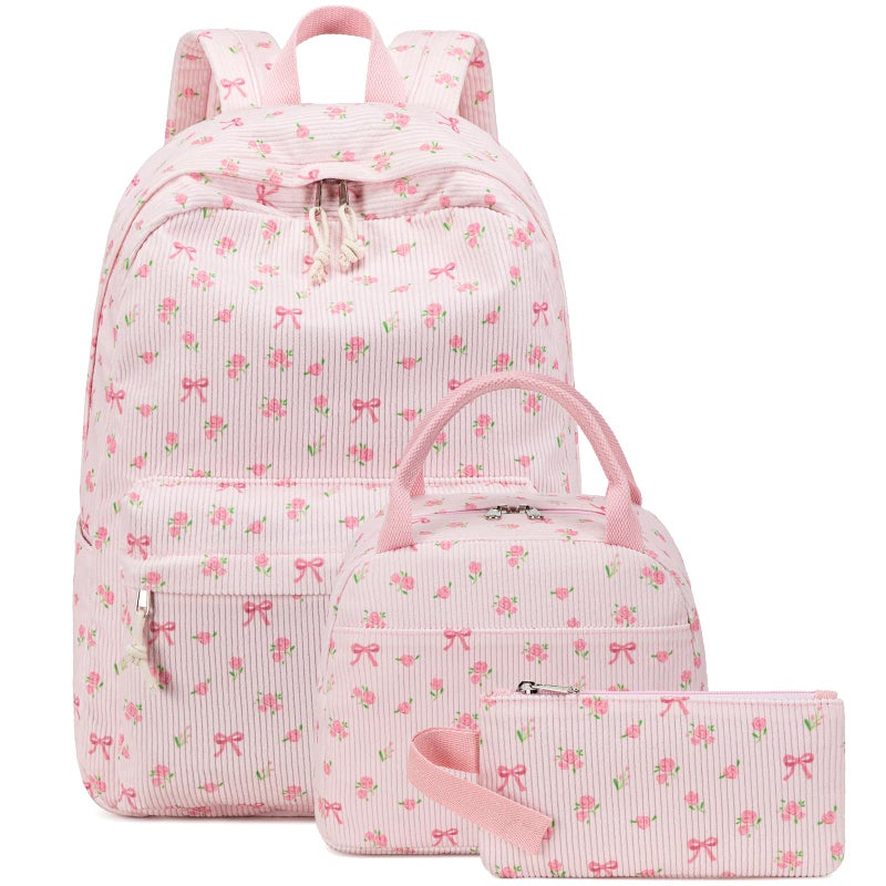 BTOOP School Backpacks for Teen Girls Bookbags Lightweight Kids Backpack School Bags Set with Lunch Box Pencil Case - Image 2