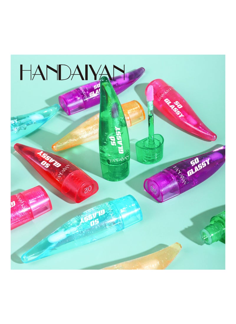 Lip Gloss Set Color Changing lips Oil Liquid Lipstick Essence Long Lasting Hydrating Temperature Change With Hyaluronic Acid Light High Shine Finish Moisturizing Non Sticky Mirror Pearlescent Kit