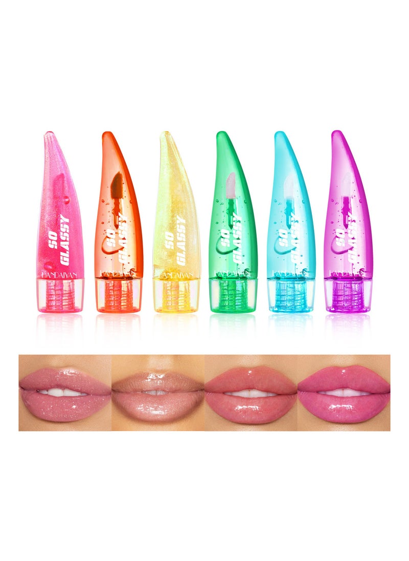 Lip Gloss Set Color Changing lips Oil Liquid Lipstick Essence Long Lasting Hydrating Temperature Change With Hyaluronic Acid Light High Shine Finish Moisturizing Non Sticky Mirror Pearlescent Kit