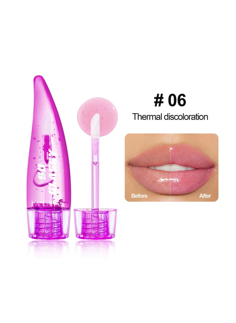 Lip Gloss Set Color Changing lips Oil Liquid Lipstick Essence Long Lasting Hydrating Temperature Change With Hyaluronic Acid Light High Shine Finish Moisturizing Non Sticky Mirror Pearlescent Kit