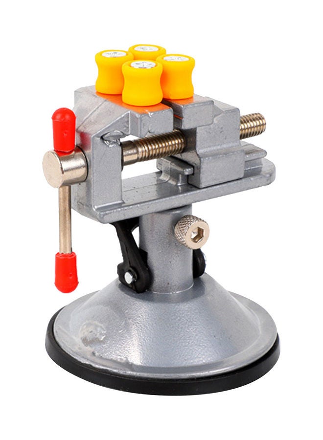 Mini Suction Vise Clamp Silver/Orange/Red - Image 1