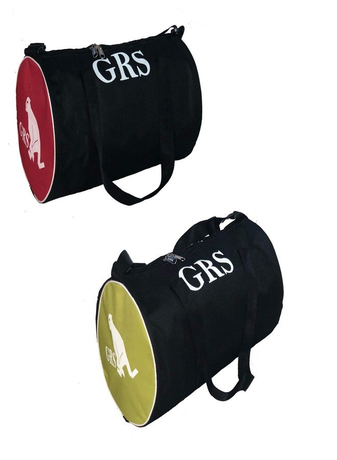 حقيبة رياضية كومبو للرجال والنساء من GRS (حقيبة رياضية خضراء وحقيبة رياضية حمراء) COMBO4 - Image 1