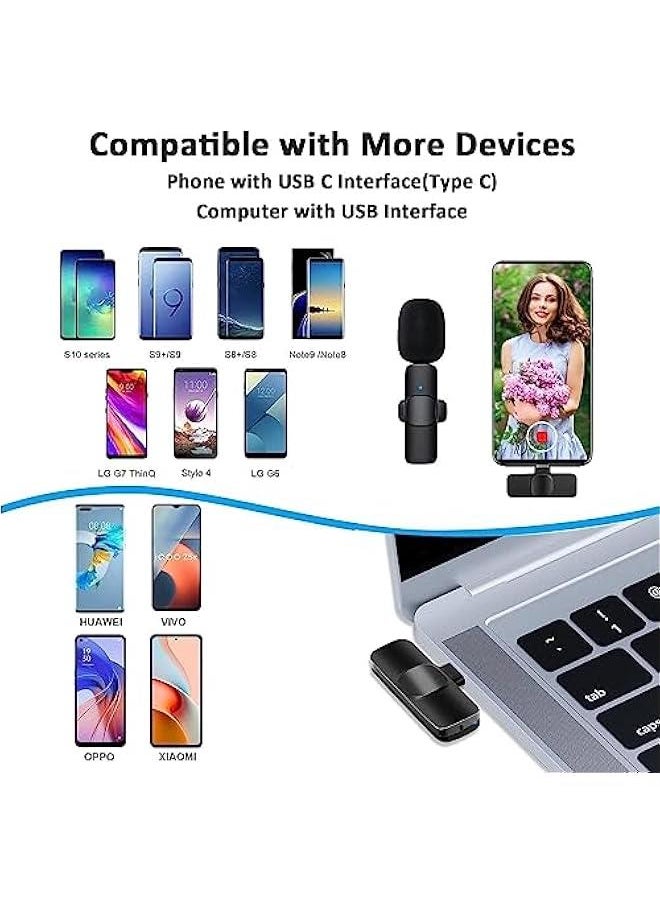 Generic - Wireless Lavalier Lapel Microphone for Phone Professional Plug-Play Lapel Microphone Wireless for Video Recording, Interview, Vlogging, YouTube, Tiktok - Image 1