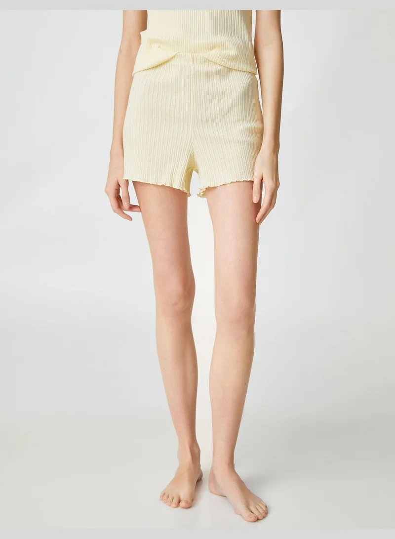 KOTON Tie Detail Elastic Waist Short Pyjama Bottom