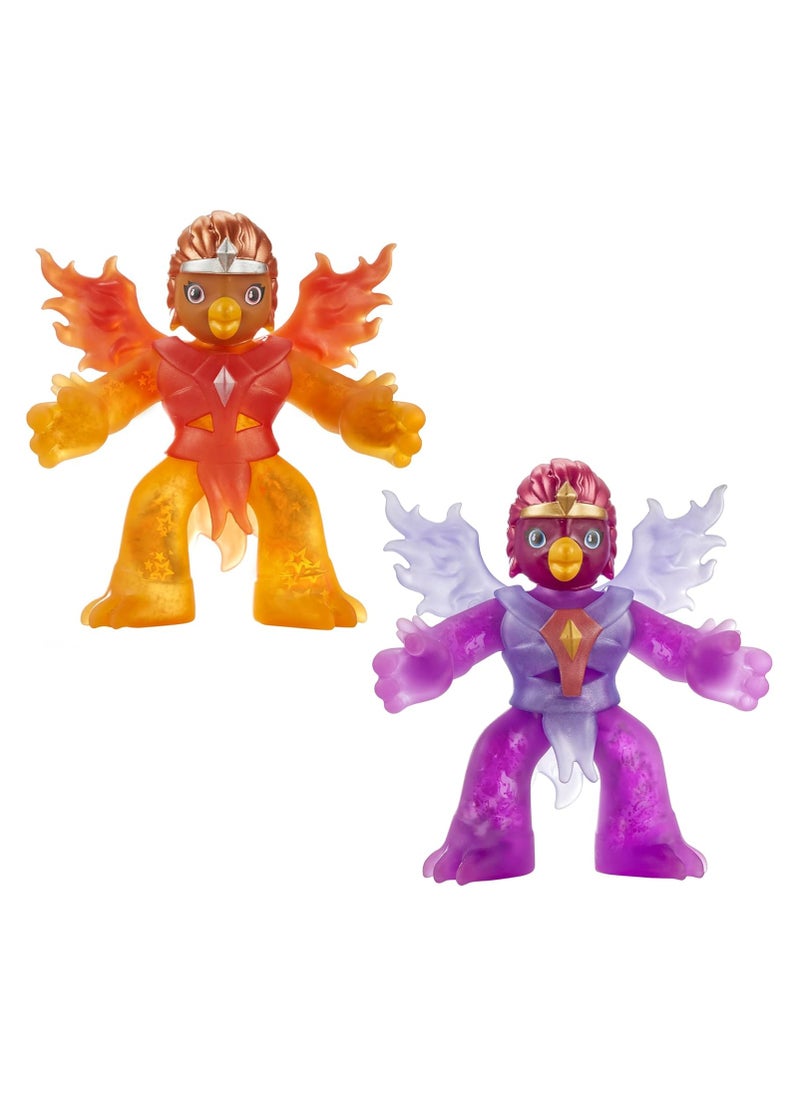 GooZonians - Twin Pack | Queen Ember & Princess Flik | Exclusive Fillings, Stretchy & Squishy Features | Plastic | Unisex | 4 Years and Up - Image 1