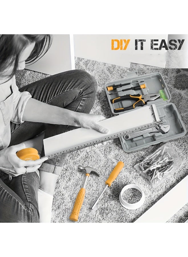 Hi-Spec 20pcs Universal Household Hand Tool Set with Yellow Plastic Toolbox, Durable Basic Tools, Ideal for Dorms, Apartments & Daily Use, Perfect for Women - Image 4