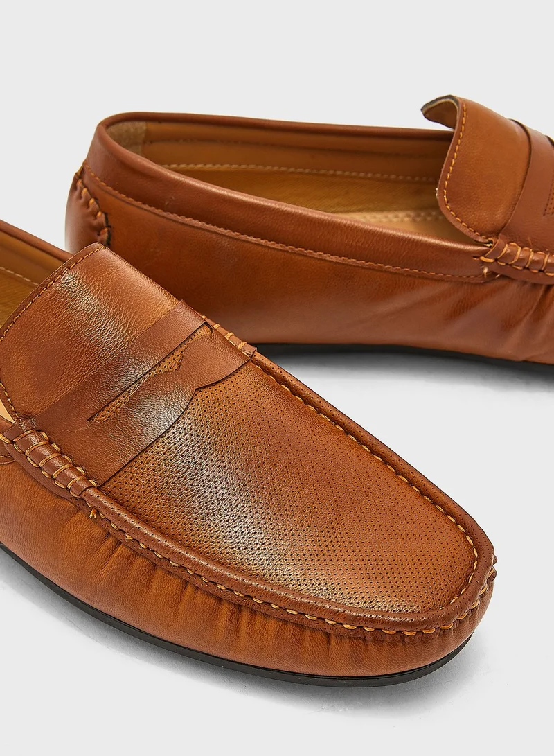 Robert Wood Leatherette Classic Loafers