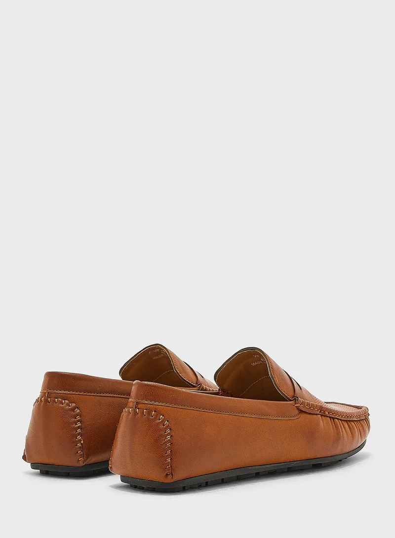Robert Wood Leatherette Classic Loafers