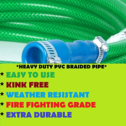 EPISKEY® Heavy Quality Expandable Garden Hose - Flexible Water Pipe with Double Latex Core, 8 Pattern Spray Gun, Braided Outer Layer - Small No Kink Hose (Size : 1/2 inch - Length: 05M_GUN) - Image 3