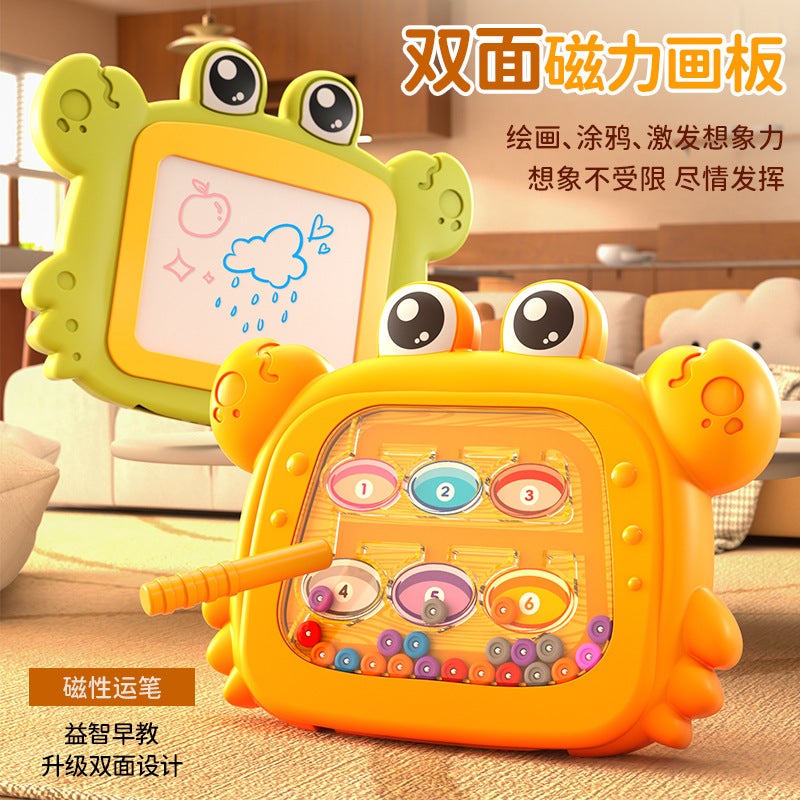Magnetic Drawing Board Toy for Kids, Double-Sided, 14.5x2.5x14cm - Image 4