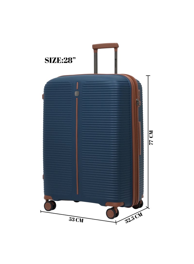 President PP single piece luggage High-quality Travel bag ( L ) spinner wheels, Model -97980 ( NAVY ) - Image 4