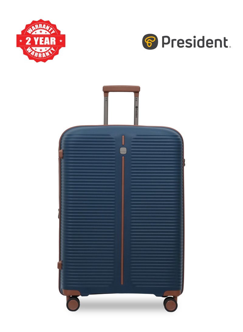 President PP single piece luggage High-quality Travel bag ( L ) spinner wheels, Model -97980 ( NAVY ) - Image 1