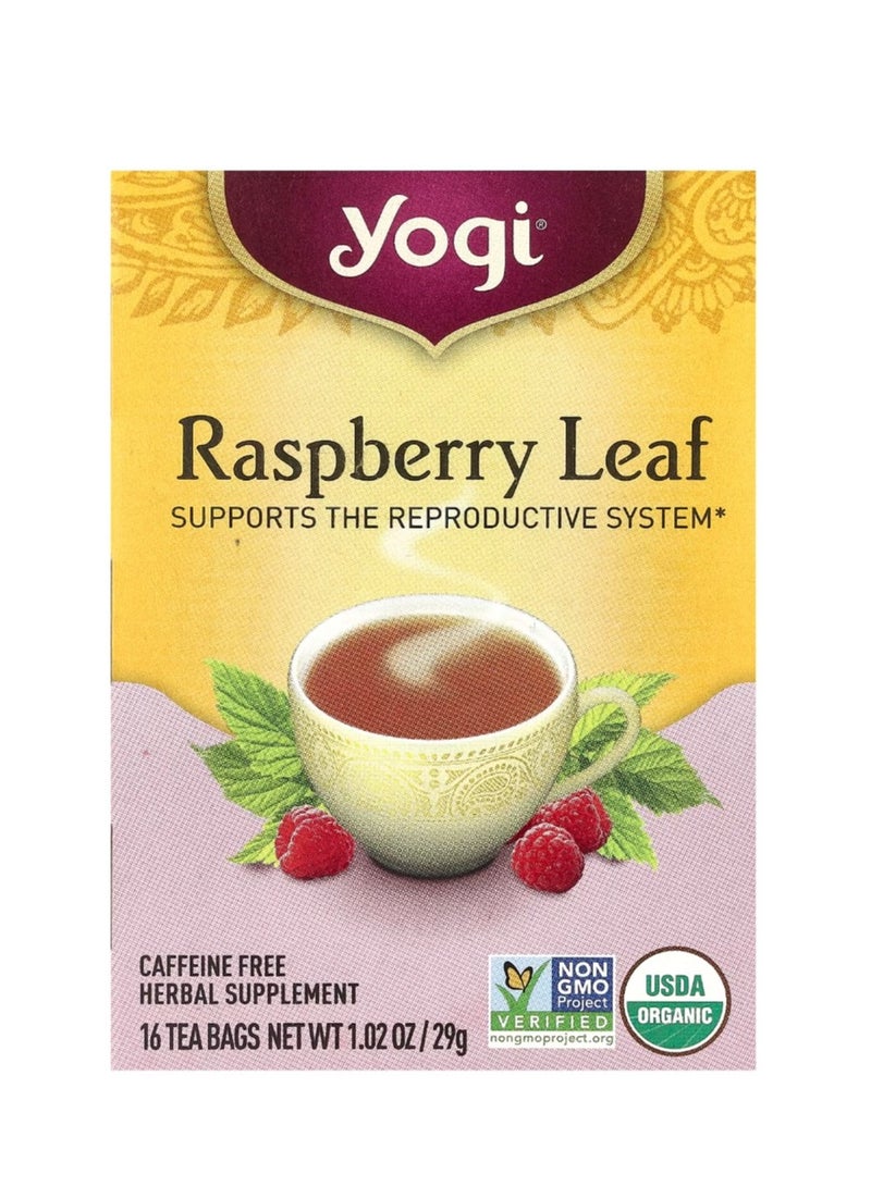 يوغي أوراق التوت الخالية من الكافيين، 16 كيس شاي، 1.02 أونصة (29 جم) - Image 1