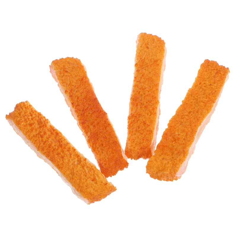 Realistic Fried Pork Cutlet Model 4 Pcs Kitchen Display Food Props - Image 2