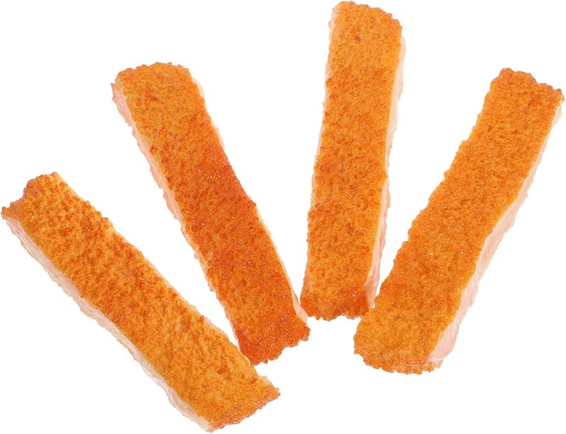 Realistic Fried Pork Cutlet Model 4 Pcs Kitchen Display Food Props - Image 1