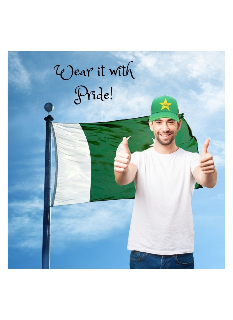 PRINTSHOP4ME Pakistan Scarf,Cap&Flag-Perfect For Sports Fans,Celebrations National Event&Celebration Accessories Show Your Support Pakistan  - Image 5