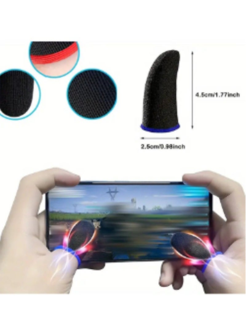 KASTWAVE 10 Pieces Gaming finger sleeves, Mobile Game Controller Finger Sleeve Sets, Anti-Sweat Breathable Touchscreen Finger Sleeve For PUBG Mobile Legends Knives Out mobile gaming applications  - Image 3