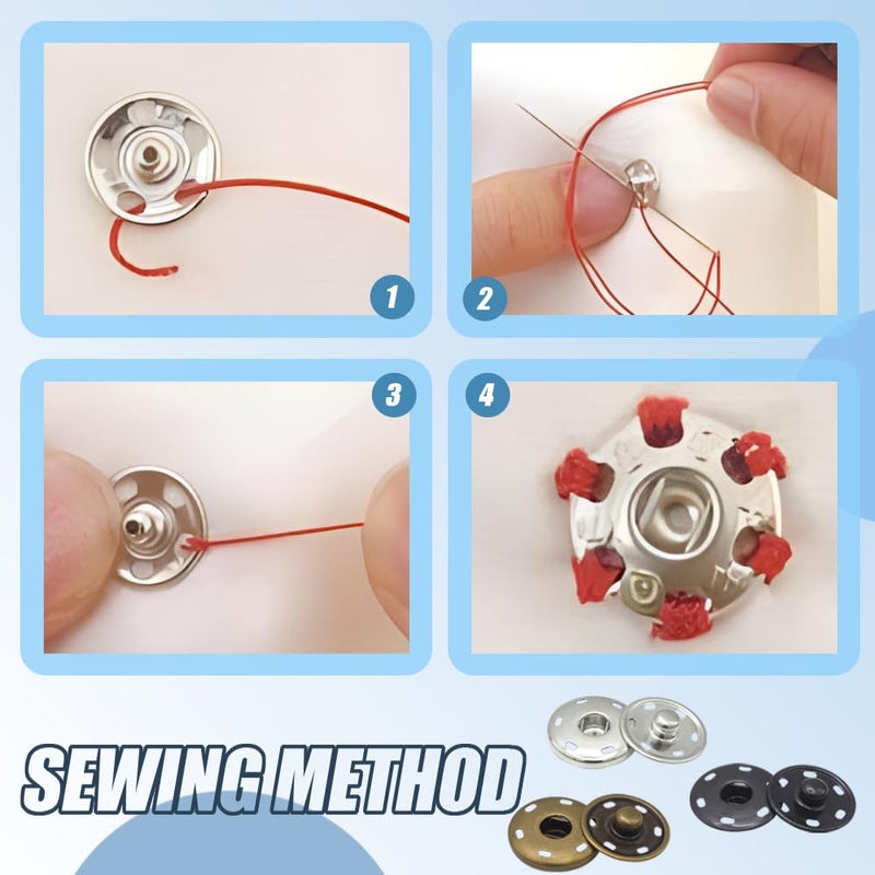 TRKETK 30 Pieces Sewing Buttons 21 mm Metal Snap Fasteners for Clothes, Wallets, Crafts, Crafts, Clothes, Handbags - Image 4