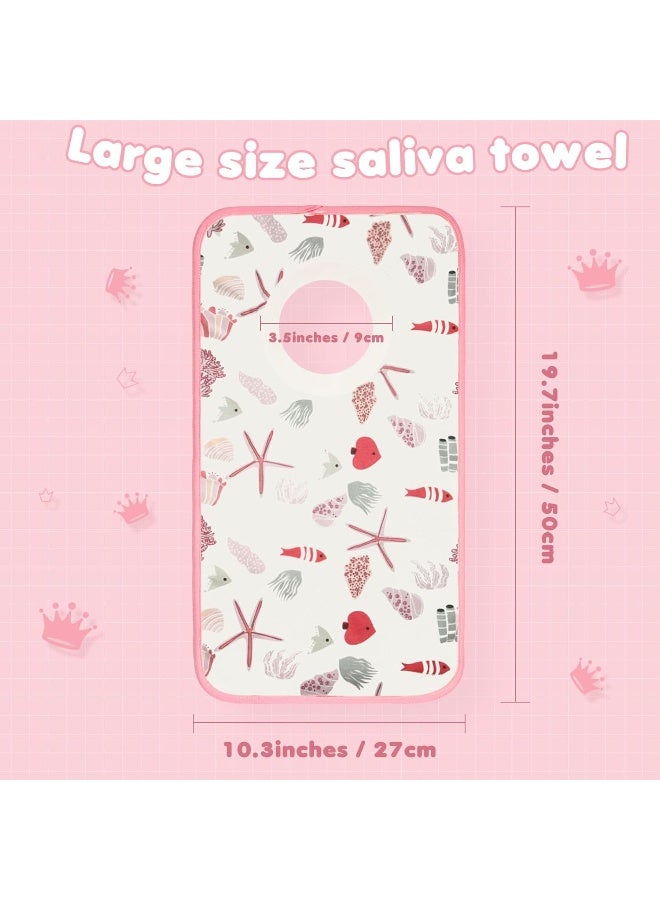 Newwiee Newwiee 5 Pcs Pullover Toddler Bibs Full Coverage Baby Bibs Soft Absorbent Cotton Towel Bibs for Toddler Drooling Feeding - Image 2