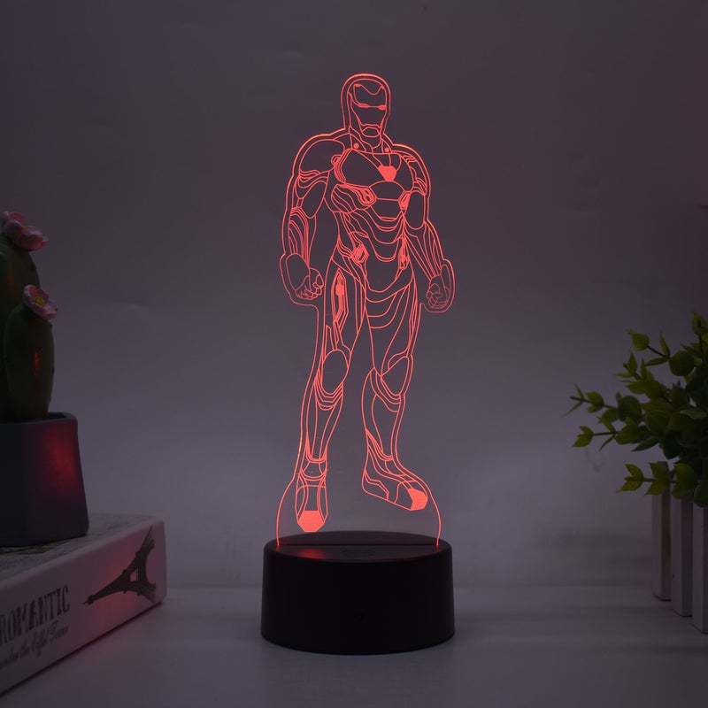 Superhero Series Spider-Man Iron Man Peripheral 3D Night Light Creative Light Painting Decoration Hand-Made Ornaments - Image 3