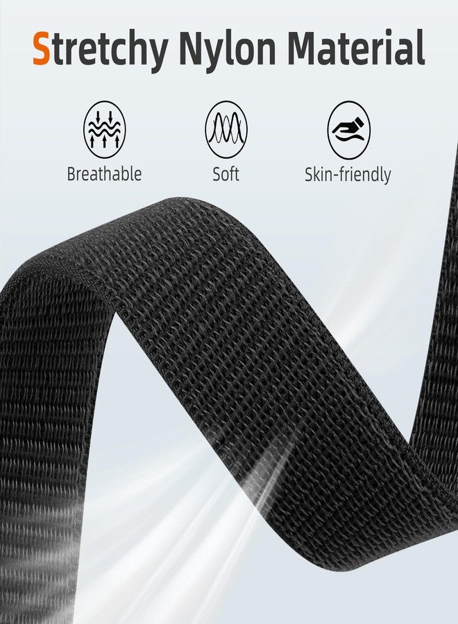 DAQIN حزام داكين نايلون الرياضي متوافق مع حزام ساعة آبل 40 مم 38 مم 41 مم 42 مم للنساء والرجال، أحزمة معصم ناعمة وقابلة للتنفس مصنوعة من الألياف المضفرة لساعات آي ووتش سلسلة 11 10 9 8 7 6 5 4 3 2 1 SE ألترا - Image 3