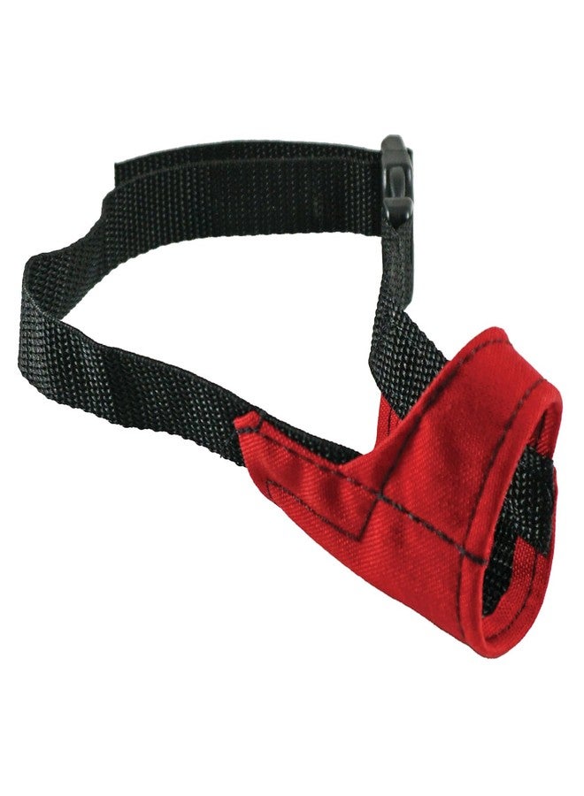 JorVet Soft Dog Muzzle | Adjustable, Breathable Nylon for Preventing Biting | Comfortable & Secure Fit for Small Dogs - Perfect for Everyday Walks, Vets & Grooming | Red - Image 1