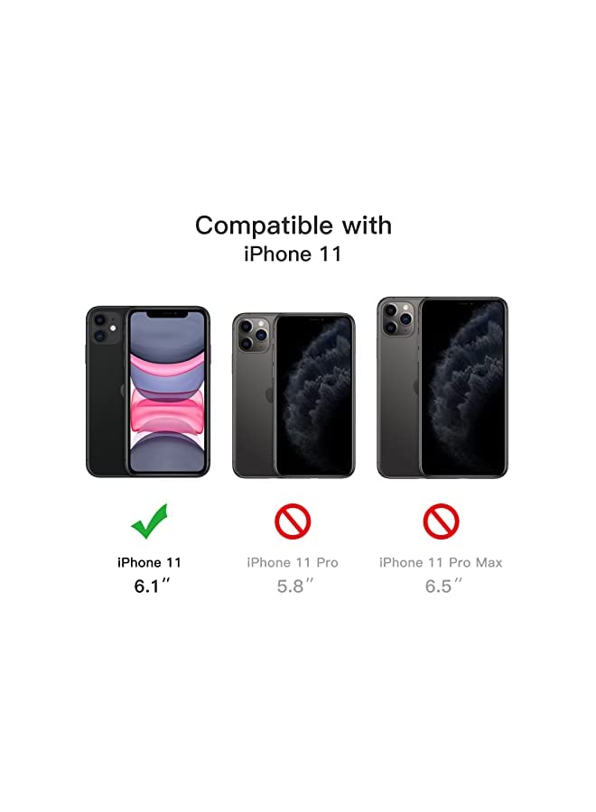Jetech 3 in 1 Case for iPhone 11 6.1-Inch, with 2-Pack Screen Protector and 2-Pack Camera Lens Protector, Full Coverage Tempered Glass Film, Shockproof Bumper Phone Cover (Black) - Image 3
