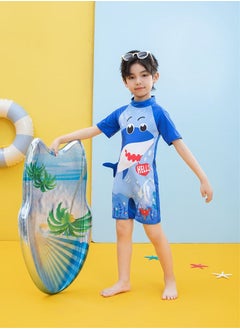 ZCM-HAPPY Children'sOne Piece Swimsuit Cute Children's Swimsuit Water Sports Sunscreen Swimsuit With Swimming Cap  - Image 3