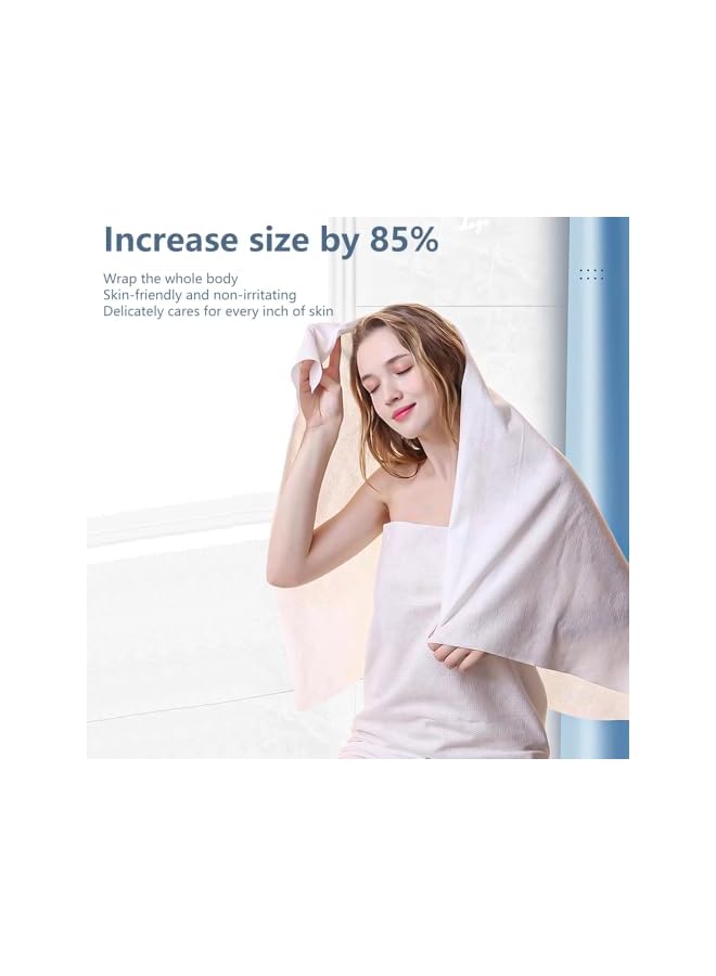The Bros 10-Pack Large Compressed Bath Towel,Individual Package Disposable Cotton Travel Towel,Reusable,Light Convenient,Suitable for On business trip/Camping/Beach/Swimming/Travel use (56×28in) - Image 2