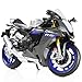 Risopen 112 Motorcycle Model Toy for Yamaha YZFR1M 1000R Metal Diecast with Plastic Motorcycle Model No Assembly Required Mini Finished Moto Gift for AdultSilver - Image 3