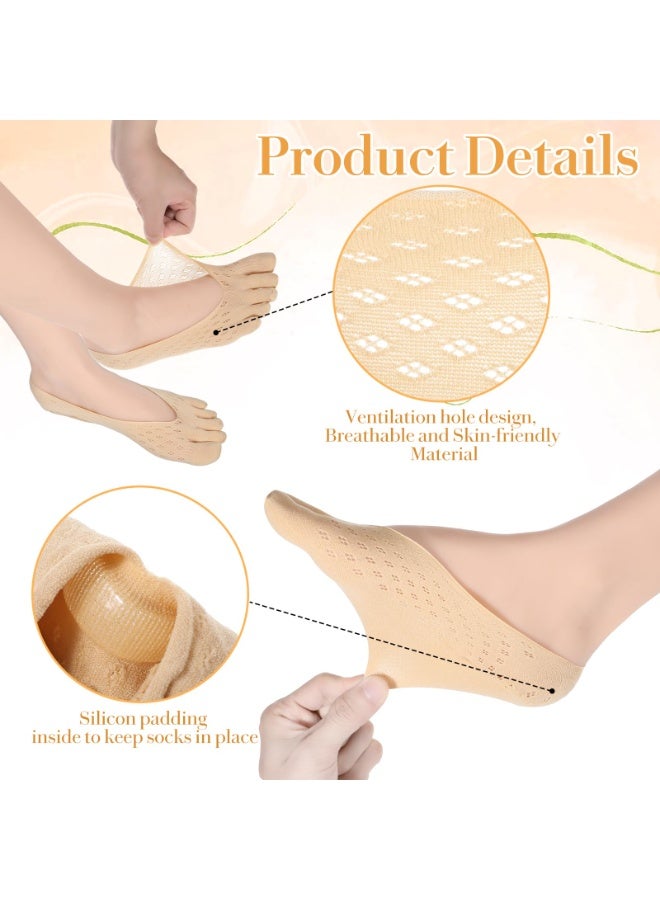 4 Pairs Ortho Toe Compression Socks, Bunion Toe Alignment Relief Socks Toe Sock for Women No Show Low Cut Five Finger Sock for Women & Men Full Toe Yoga Sock - Image 2