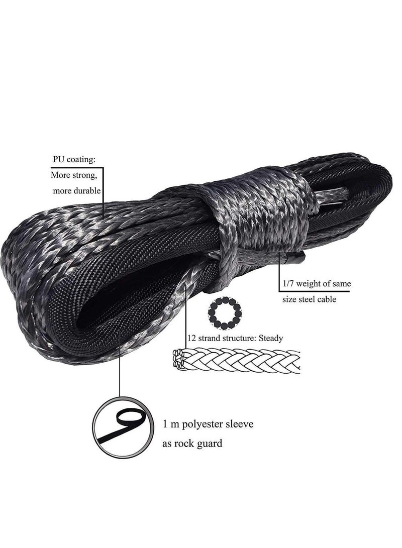 Generic High Strength Polyethylene Off-Road Winch Rope | For UTV ATV Trailers | Polaris Winch Rope | Three Sizes Available  - Image 5