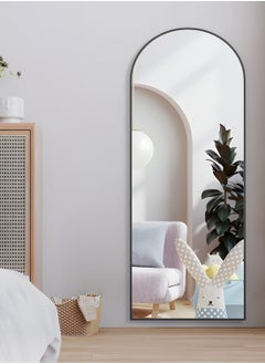 Generic Full Length Mirror 162x53cm Arch Floor Mirror with Stand Arched Mirror Full Body Mirror Black Standing Hanging or Leaning Against Wall for Bedroom  - Image 5