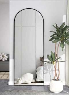 Generic Full Length Mirror 162x53cm Arch Floor Mirror with Stand Arched Mirror Full Body Mirror Black Standing Hanging or Leaning Against Wall for Bedroom  - Image 4