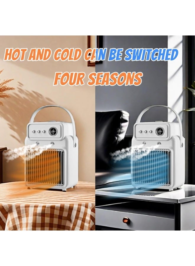 أوريون ماكس مدفأة كهربائية محمولة رقمية 3 في 1 مع مروحة تبريد ومرطب، أوضاع تسخين قابلة للتعديل بقوة 800 وات/1200 وات، حماية من الانقلاب والسخونة الزائدة، مدفأة مكتب صغيرة الحجم للاستخدام في المنزل والمكتب وغرفة النوم - Image 3