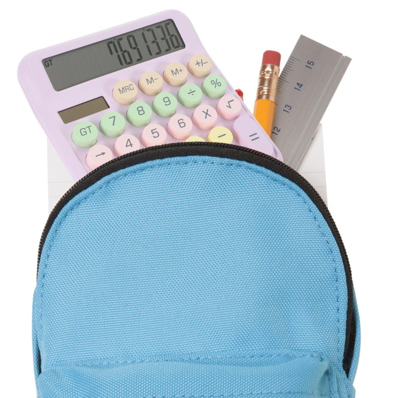 Purple Handheld Mechanical Keyboard Calculator Portable Lightweight For Office School - Image 3