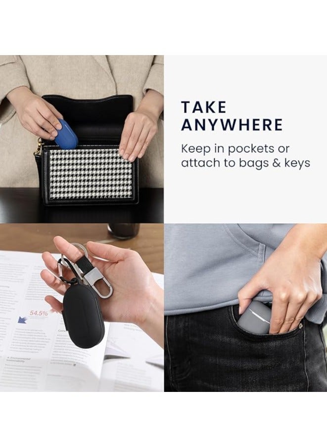Silicone Case Compatible with Anker Soundcore Life A3i, Protective Cover with Carabiner (Black) - Image 5