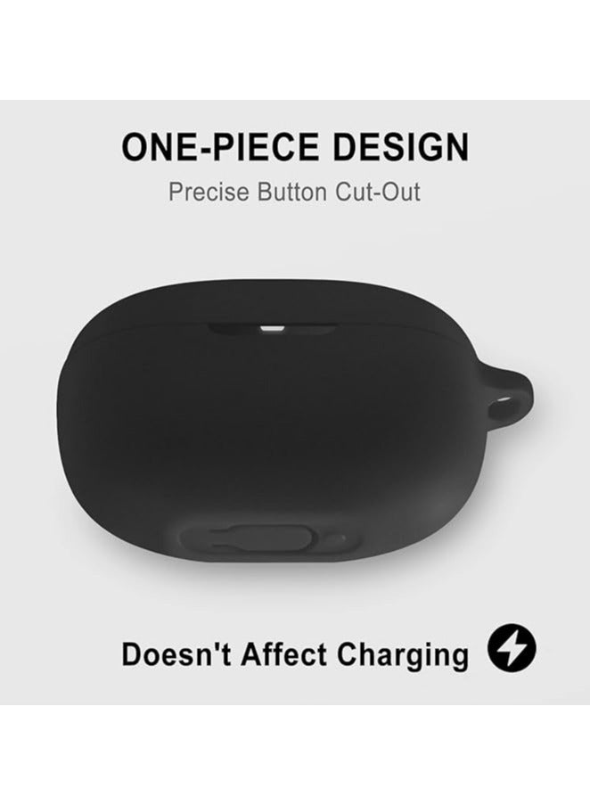 Silicone Case Compatible with Anker Soundcore Life A3i, Protective Cover with Carabiner (Black) - Image 4