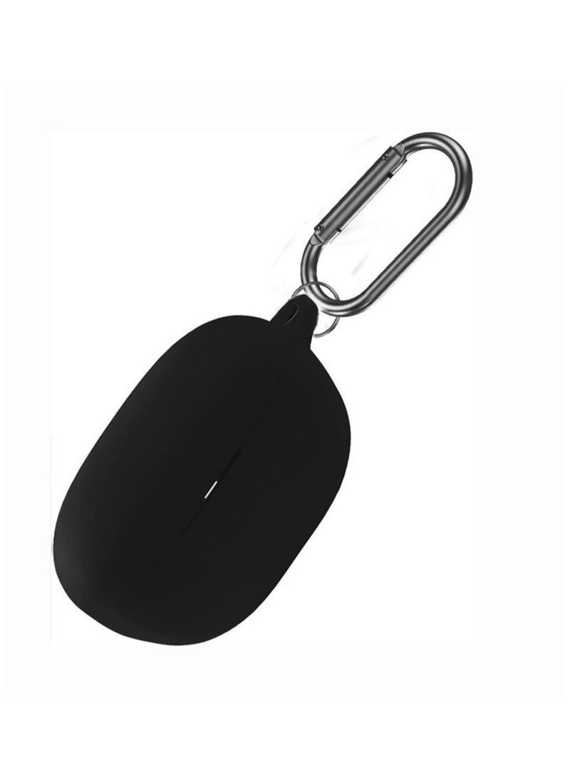 Silicone Case Compatible with Anker Soundcore Life A3i, Protective Cover with Carabiner (Black) - Image 1