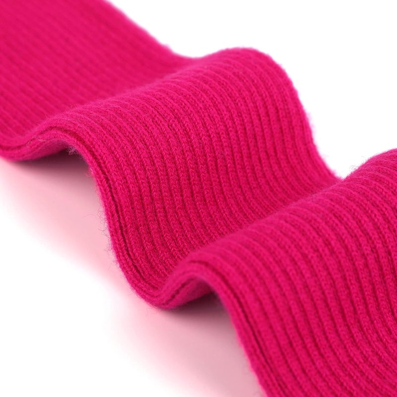 F Flammi Cashmere Blended Arm Warmer for Women Winter Fingerless Gloves Knit Mitten Gloves Wrist Warmer with Thumb Hole - Image 5